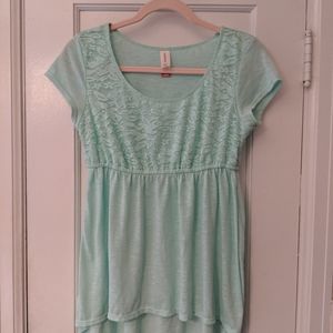 Mint Lace Top